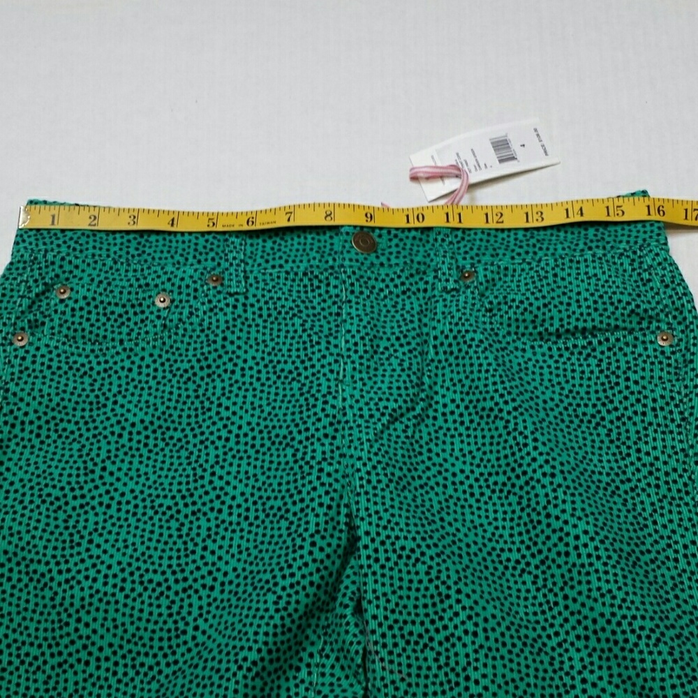 Vineyard Vines Camden Green Dot Print Pants Size 4 - Picture 3 of 8